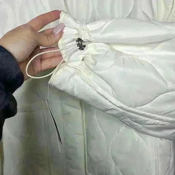 LUCKY BRAND- Off White Puffer Jacket Sz L NWT - Picture 4 of 9